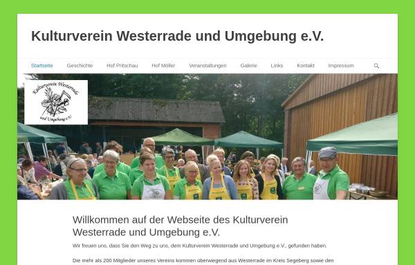 Vorschau von www.kulturverein-westerrade.de, Kulturverein Westerrade und Umgebung e.V.
