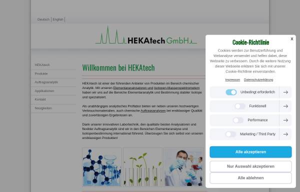 Vorschau von www.hekatech.com, HEKAtech GmbH