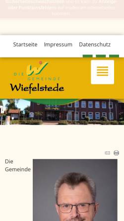Vorschau der mobilen Webseite www.wiefelstede.de, Gemeinde Wiefelstede