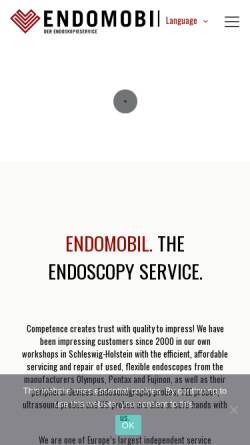 Vorschau der mobilen Webseite www.endomobil.de, EndoMobil GmbH