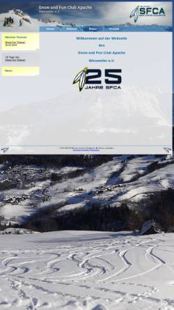 Vorschau der mobilen Webseite www.sfca.de, Snow and Fun Club Apache Wiesweiler e.V.