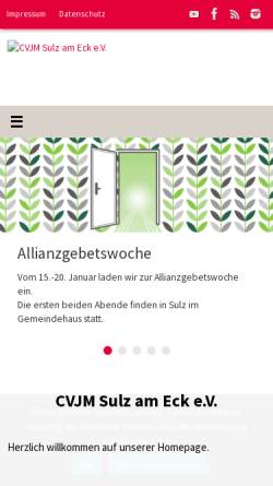 Vorschau der mobilen Webseite www.cvjmsulz.de, CVJM Sulz am Eck