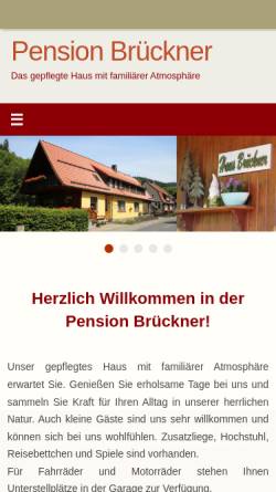 Vorschau der mobilen Webseite www.pension-brueckner.de, Pension Haus Brückner