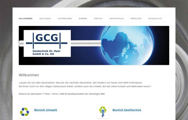 Vorschau von gcg-dr-heer.de, Geotechnik Dr. Heer GmbH & Co. KG
