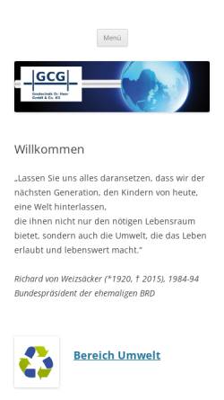 Vorschau der mobilen Webseite gcg-dr-heer.de, Geotechnik Dr. Heer GmbH & Co. KG