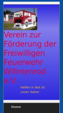 Vorschau der mobilen Webseite feuerwehr-willmenrod.de, Freiwillige Feuerwehr Willmenrod