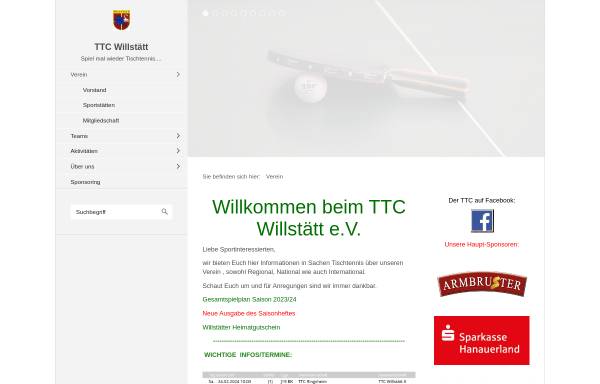 Vorschau von ttc-willstaett.de, Tischtennis Club Willstätt e.V.