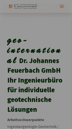 Vorschau der mobilen Webseite geo-international.info, Geo-International - Prof. Dr. E. Krauter und Dr. J. Feuerbach