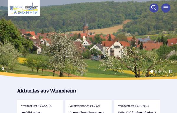 Vorschau von www.wimsheim.de, Wimsheim