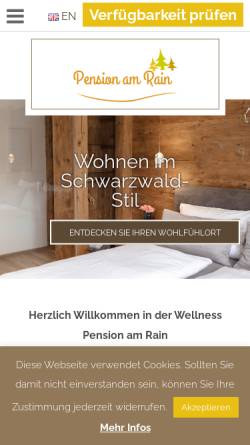 Vorschau der mobilen Webseite pension-am-rain.de, Pension am Rain