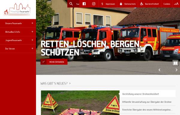 Vorschau von www.feuerwehr-windsbach.de, Freiwillige Feuerwehr Windsbach