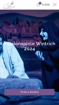 Vorschau der mobilen Webseite www.passionsspiele-wintrich.de, Passionsvereinigung Wintrich e.V.