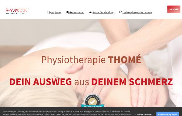 Vorschau von www.physiotherapie-thome.de, Physiotherapie Thome