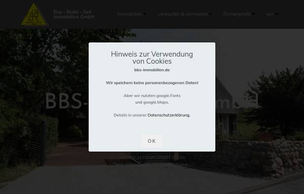 Vorschau von www.bbs-immobilien.de, Buy Build Sell - BBS Immobilien GmbH