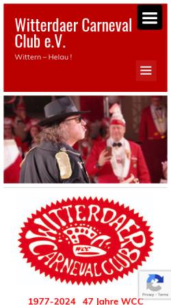 Vorschau der mobilen Webseite www.wittern-helau.de, Witterdaer Carneval Club e.V.