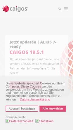 Vorschau der mobilen Webseite www.caigos.de, Caigos GmbH