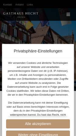 Vorschau der mobilen Webseite www.hecht-wolfach.de, Gasthof Hotel Zum Hecht