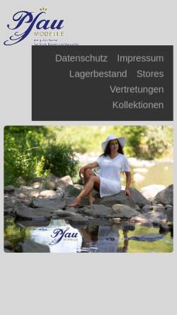 Vorschau der mobilen Webseite pfau-modelle.de, Pfau-Modelle