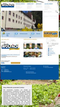 Vorschau der mobilen Webseite www.wolfach.de, Wolfach im Schwarzwald
