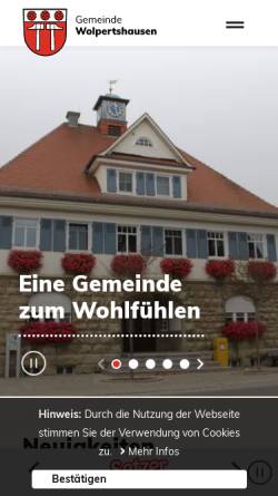 Vorschau der mobilen Webseite www.wolpertshausen.de, Wolpertshausen