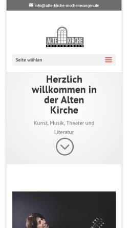 Vorschau der mobilen Webseite www.alte-kirche-mochenwangen.de, Gemeinde Wolpertswende
