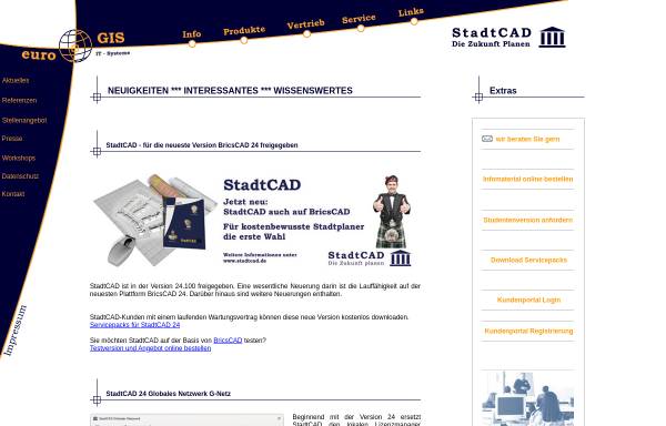 Vorschau von www.stadtcad.de, EuroGiIS IT-Systeme