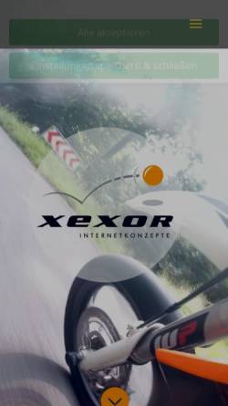 Vorschau der mobilen Webseite www.xexor.com, Xexor Internetkonzepte