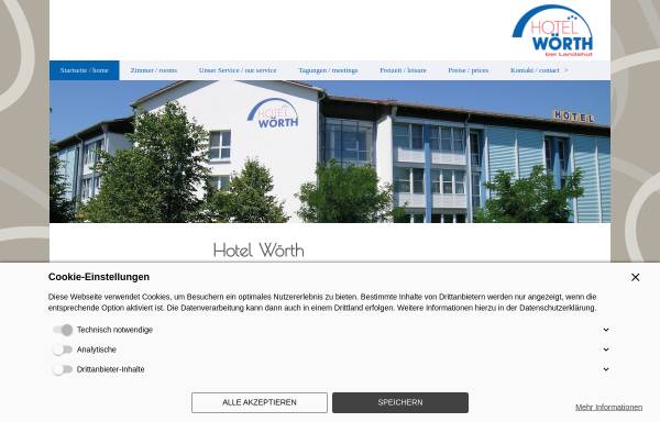 Vorschau von www.hotel-woerth.de, Hotel Wörth
