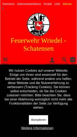 Vorschau der mobilen Webseite www.feuerwehr-wriedel.de, Freiwillige Feuerwehr Wriedel-Schatensen