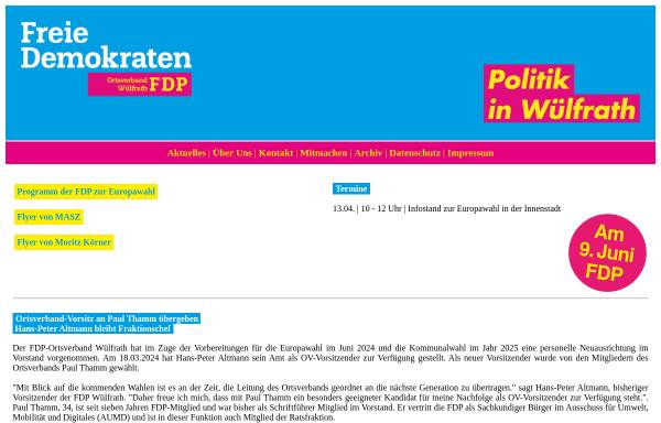 Vorschau von fdp-wuelfrath.de, FDP Wülfrath