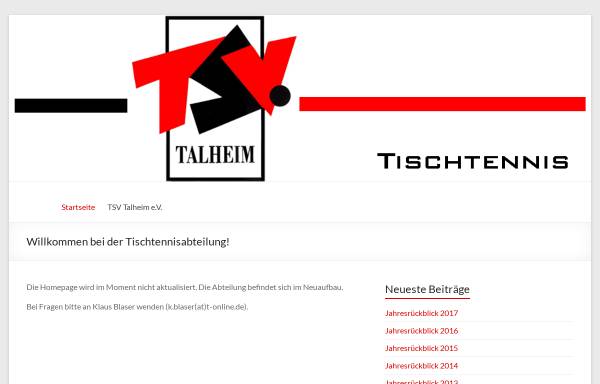 TSV Talheim Tischtennisabteilung