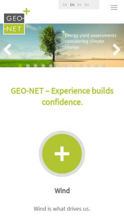 Vorschau der mobilen Webseite www.geo-net.de, Geo-Net System GbR