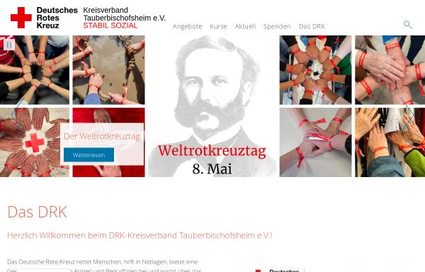 Vorschau von www.drk-tbb.de, DRK-Kreisverband Tauberbischofsheim e.V.