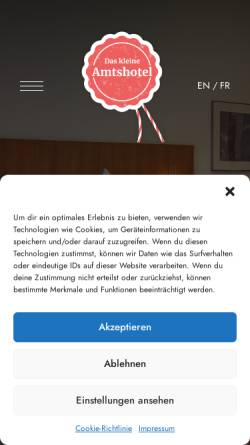 Vorschau der mobilen Webseite www.das-kleine-amtshotel.de, Das kleine Amtshotel