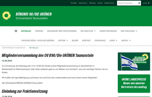 Bündnis 90/Die Grünen Ortsverband Taunusstein