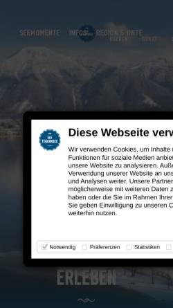 Vorschau der mobilen Webseite www.tegernsee.com, Ferienregion Tegernseer - Tal