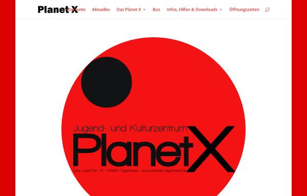 Vorschau von www.planetx-tegernsee.de, Jugend- und Kulturzentrum Pl@net X