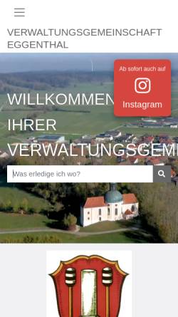 Vorschau der mobilen Webseite www.vgem-eggenthal.de, Gemeinde Eggenthal