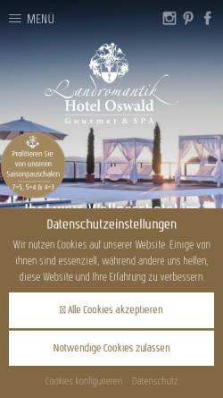 Vorschau der mobilen Webseite www.hotel-oswald.de, Hotel Oswald