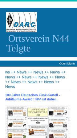 Vorschau der mobilen Webseite www.n44.de, DARC-Ortsverband Telgte