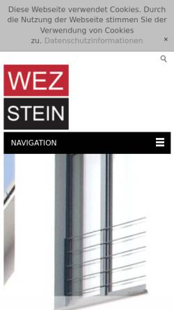 Vorschau der mobilen Webseite www.wezstein-bau.de, Bauunternehmen Benno Wezstein GmbH