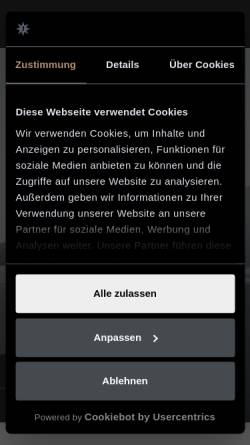 Vorschau der mobilen Webseite www.junghans.de, Junghans Uhren GmbH