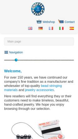 Vorschau der mobilen Webseite www.griffin.de, Griffin GmbH
