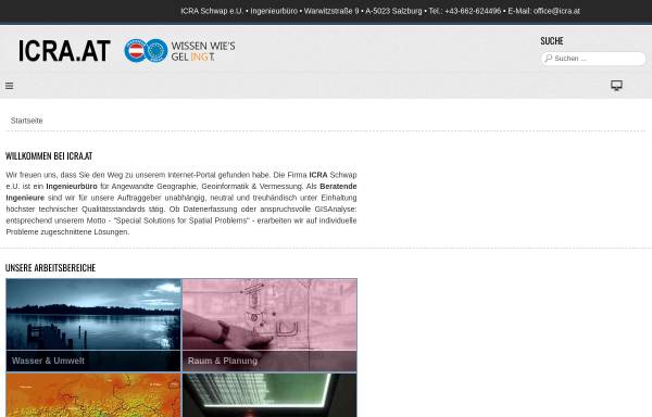 Vorschau von www.icra.at, ICRA - Special Solutions for Spatial Problems