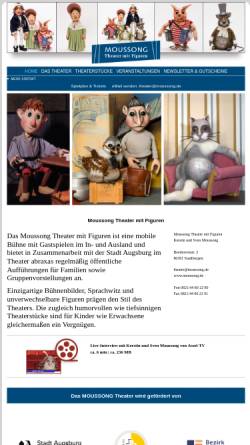 Vorschau der mobilen Webseite www.moussong.de, Moussong Theater mit Figuren