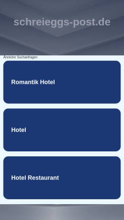 Vorschau der mobilen Webseite www.schreieggs-post.de, Hotel Schreiegg's Post