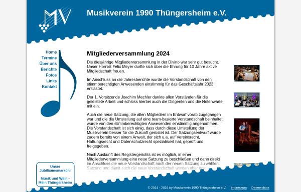 Vorschau von www.musikverein-thuengersheim.de, Musikverein 1990 Thüngersheim e.V.