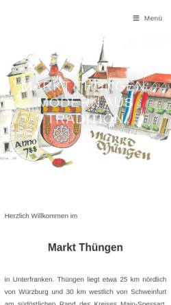 Vorschau der mobilen Webseite www.markt-thuengen.de, Markt Thüngen