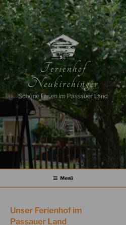 Vorschau der mobilen Webseite ferienhof-passauer-land.de, Ferienhof Passauer-Land