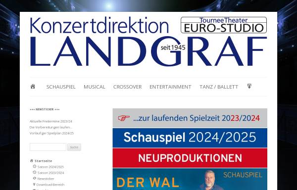 Vorschau von www.landgraf.de, Konzertdirektion Landgraf GmbH & Co. KG